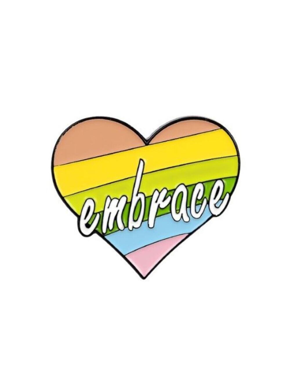 Embrace Rainbow Pin Brooch